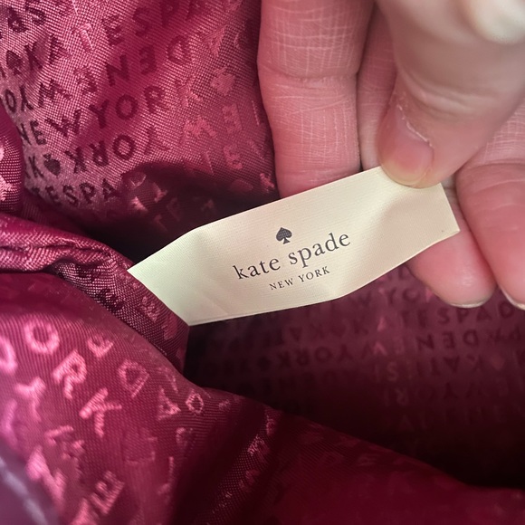Kate Spade Small Breezy Mulberry Street Backpack Burgundy / Purple - Picture 8 of 16